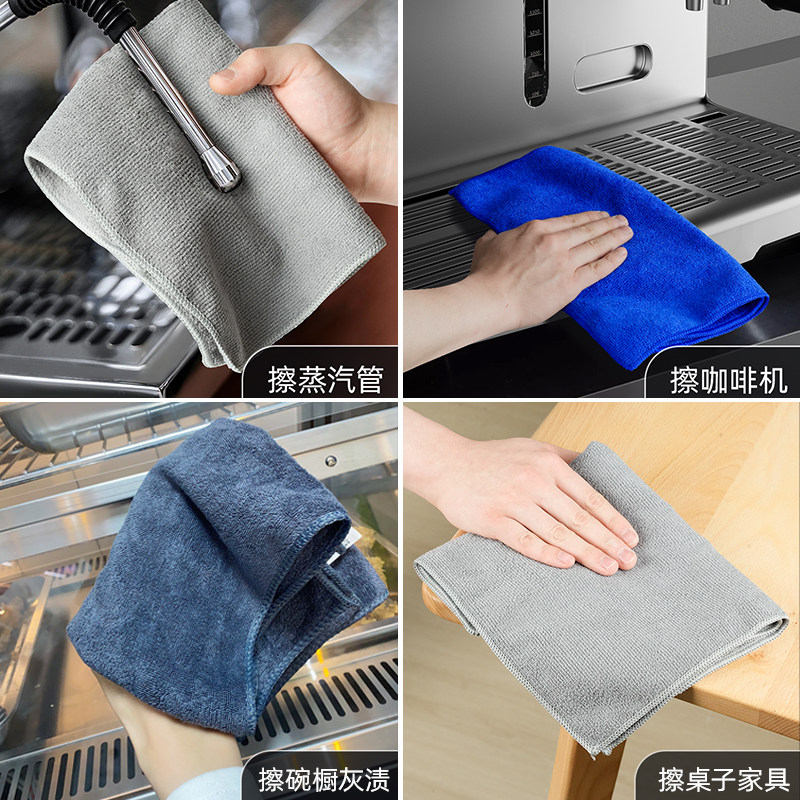Special Rags for Milk Tea Shops, Non-Greasy, Lint-Free, White Kitchen Towels for Commercial Use, Multi-Purpose Cleaning Towels