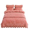 Autumn and Winter Thickened High-Weight Milk Velvet Bed Sheetss Four-Piece Set Winter Double-Sided Velvet Duvet Cover Three-Piece Set Wholesale Dropshipping