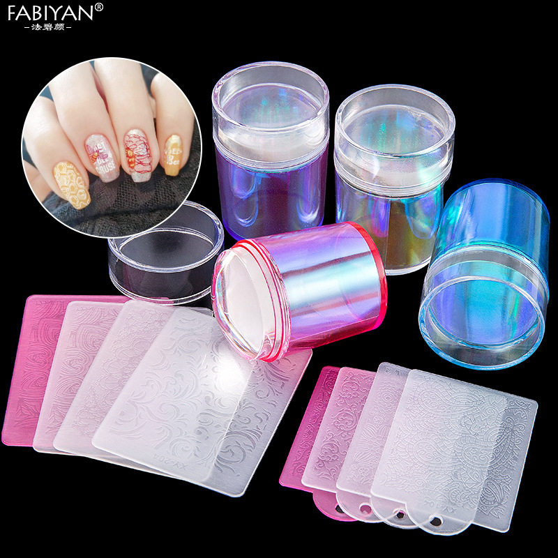 Fabiyan Silicone Nail Art Stamp Set + Nail Art Mold + Nail Art Rhinestone Decorations