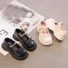 Children's Leather Shoes Shoes 2024 Spring and Autumn New Soft Sole Girls Small Leather Shoes Casual Pearl Baby Girl Spring and Autumn Shoes