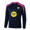 B2502# 25/26 Half Zip Barcelona Navy Blue (Purple Shoulders)