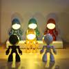 New Nightlight DIY Decorative Desktop Ornaments Cartoon Fighters Hero Magnetic Suction Mini Table Lamp Cute Pet Creative Gift