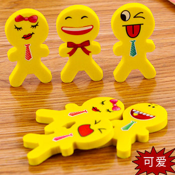 Creative Cartoon Laughing Baby Expression Eraser Learning Stationery Eraser Student Prize Eraser Manufacturer Wholesale