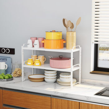 Amazon Stackable Retractable Kitchen Rack Extensible Cabinet Storage Rack Counter Food Seasoning Storage Rack