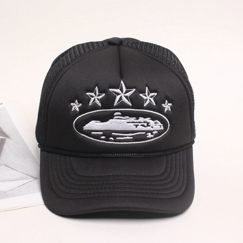 Corteiz CRTZ sombrero moda gorra de béisbol cinco estrellas a juego de color malla verano gorra casual todo fósforo