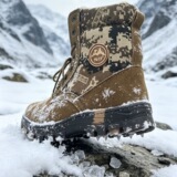 3653 горячая зимняя шерстяная камуфляжная обувь, теплые большие хлопчатобумажные ботинки martin из воловьей кожи, походные ботинки из очень толстой оленьей кожи, холодостойкие мужские ботинки