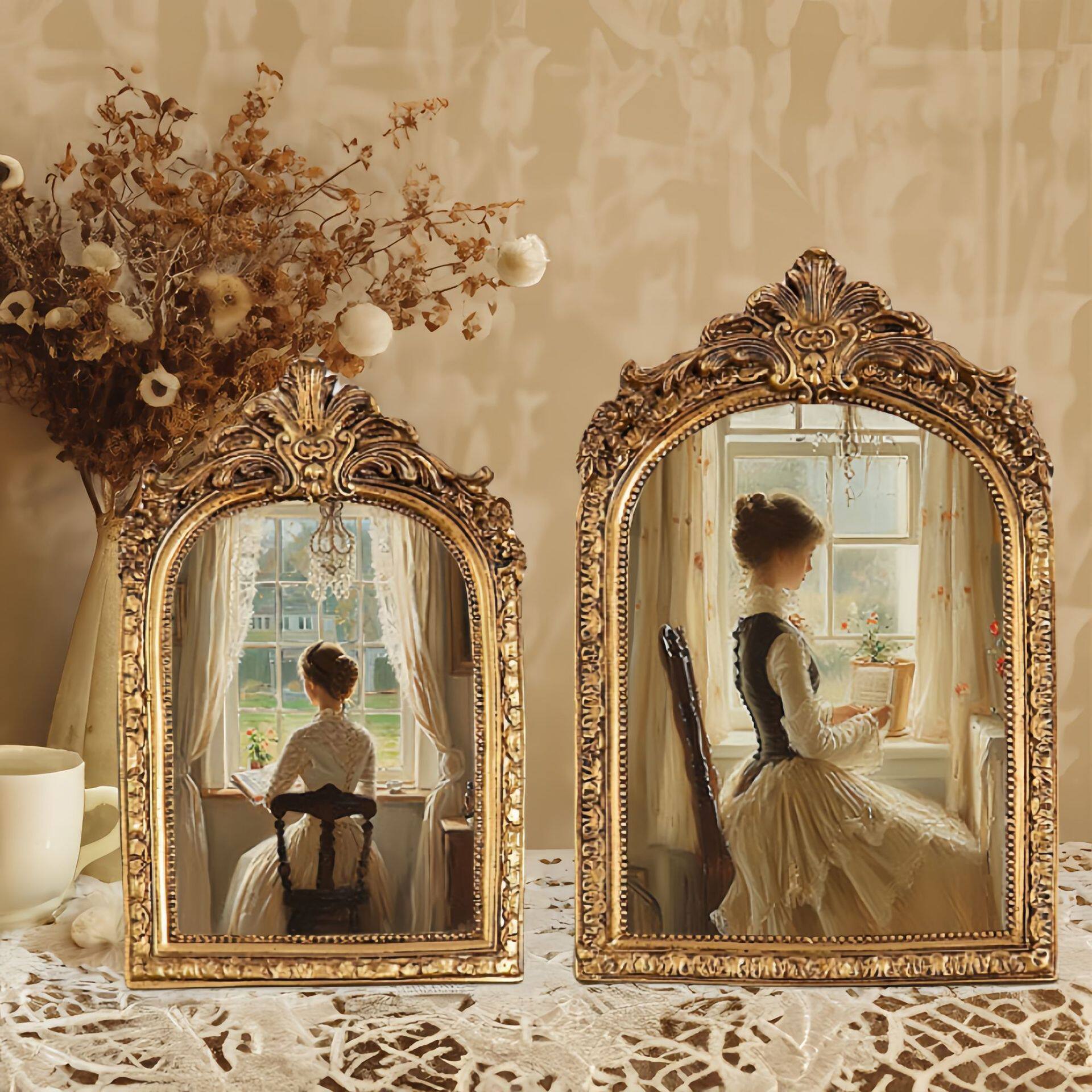 European style retro photo frame creative table resin photo frame 6 inch 7 inch 8 inch ornaments do old picture frame decoration