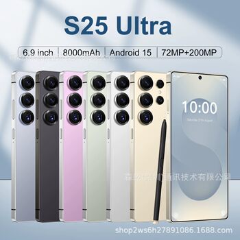 Cross-Border Popular 4g Mobile Phone S25Ultra Smartphone 7.3 Inch 6G+64Gb Eight-Core Android 10 Factory Wholesale
