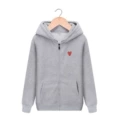 velvet gray double red hearts