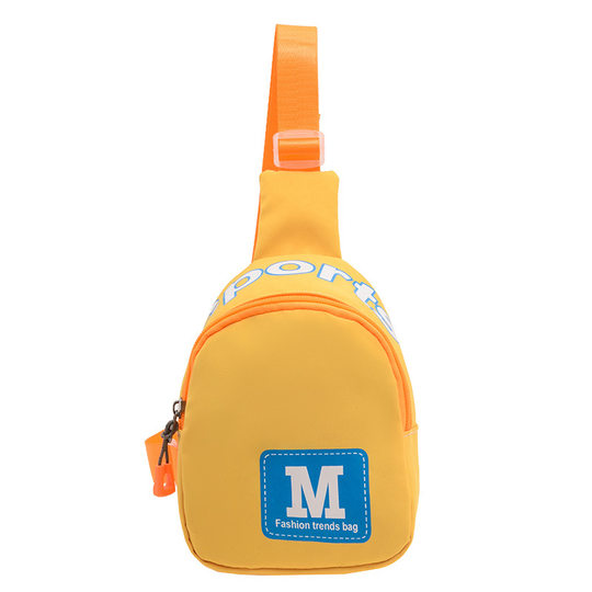 Children's chest bag 2024 spring and summer new autumn and winter portable contrast color trendy Western style shoulder bag lightweight fashion messenger bag