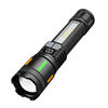 Strong Light Flashlight Typ-C Rechargeable Outdoor Lighting Flashlight with Side Light Emergency with Cob Warning Side Work Light