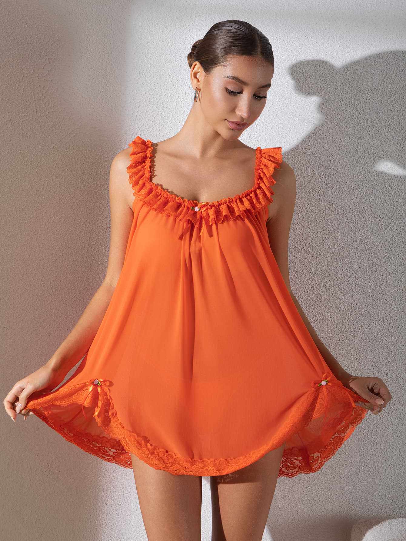 跨境公主裙宫廷风女士情趣睡衣网纱性感蕾丝一字领吊带睡衣裙1141