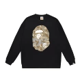 [pure cotton round neck sweatshirt] w112 black