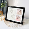 Pet paw print photo frame dog cat footprints commemorative inkpad table photo frame baby hand and foot print photo frame wholesale