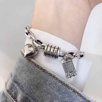 INS style personality love bracelet women's fashion Abacus peach heart niche design accessories live explosion wholesale