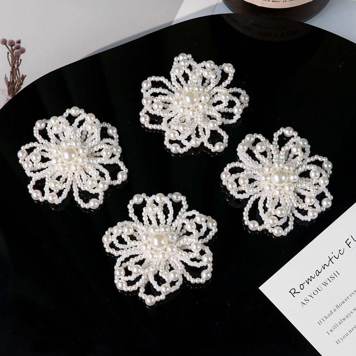French High-grade Full Diamond Temperament Fashion Accessories Imitation Pearl Clothing Corsage Pin Accessories Various Accessories Semi-finished Products