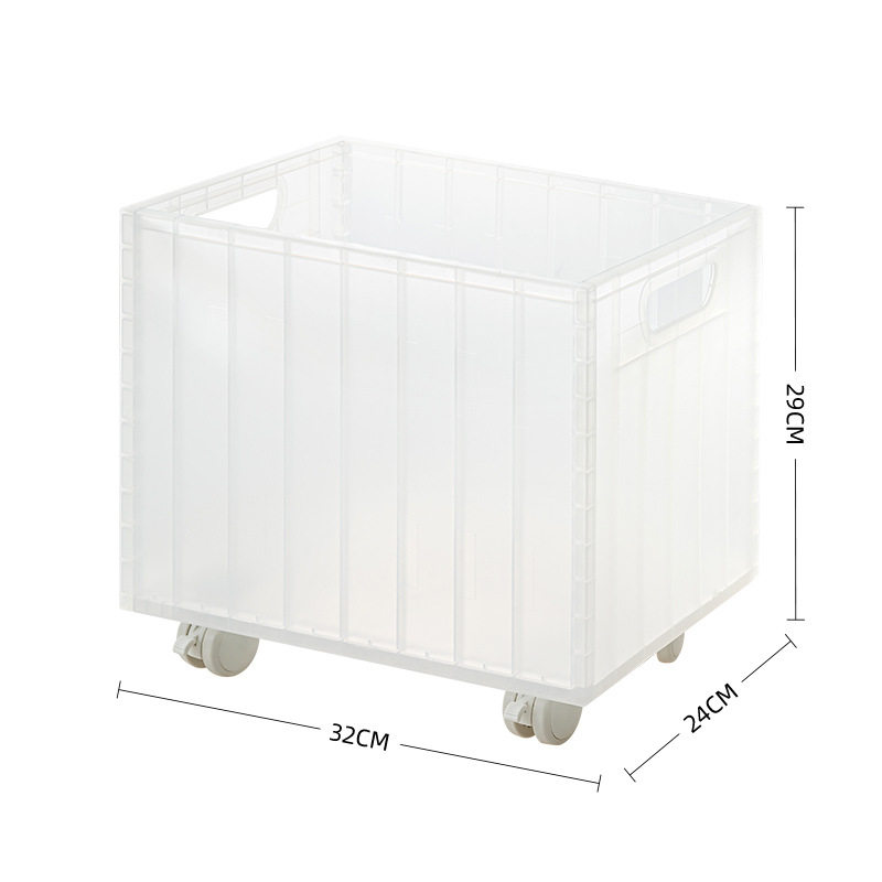 Factory Direct Sales Plastic Under-Desk Removable Bookshelf with Pulleys Simple Student Book Storage Box Wholesale