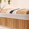 Factory in stock Pastoral Household Bamboo Storage Basket Desktop Cosmetics Storage Box Living Room Dirty Clothes Basket Ornaments
