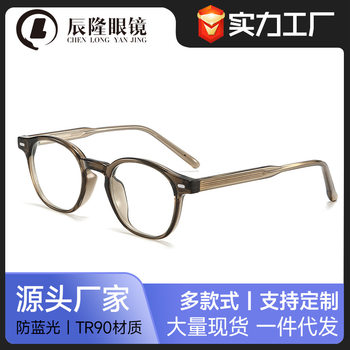 Retro Korean-style Artistic Anti-blue Light myopia Frame Women's 2236 Cyber Celebrity Plain TR Pin Flat Light Frame 8631