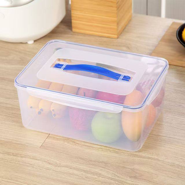 Large Capacity Grain Dry Goods Kitchen Freezer Refrigerator Pickles Barbecue Food Plastic Portable Sealed Preservation Box