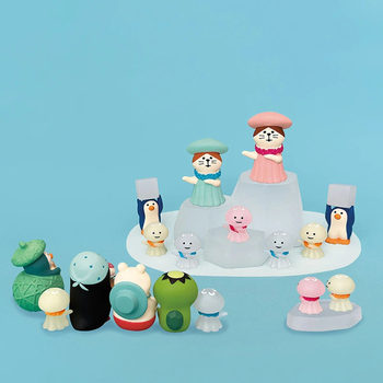 Japanese Cat Resin Ornaments ZAKKA Summer Ice Cream Trendy Play Blind Box Decoration DIY Doll Crafts Small Ornaments