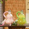Gourd-Shaped Glass Bottle for Milk Tea, Cold Brew, Sealed Glass Bottle for Soaking Alcohol, Glass Wine Bottle for Ginseng Fruit Wine, Refillable Bottle with Handle