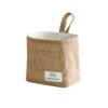 Jute Hanging Basket Small Desktop Sundry Storage Basket Cosmetics Storage Bucket Fabric Pen Holder Wall-Mounted Storage Basket