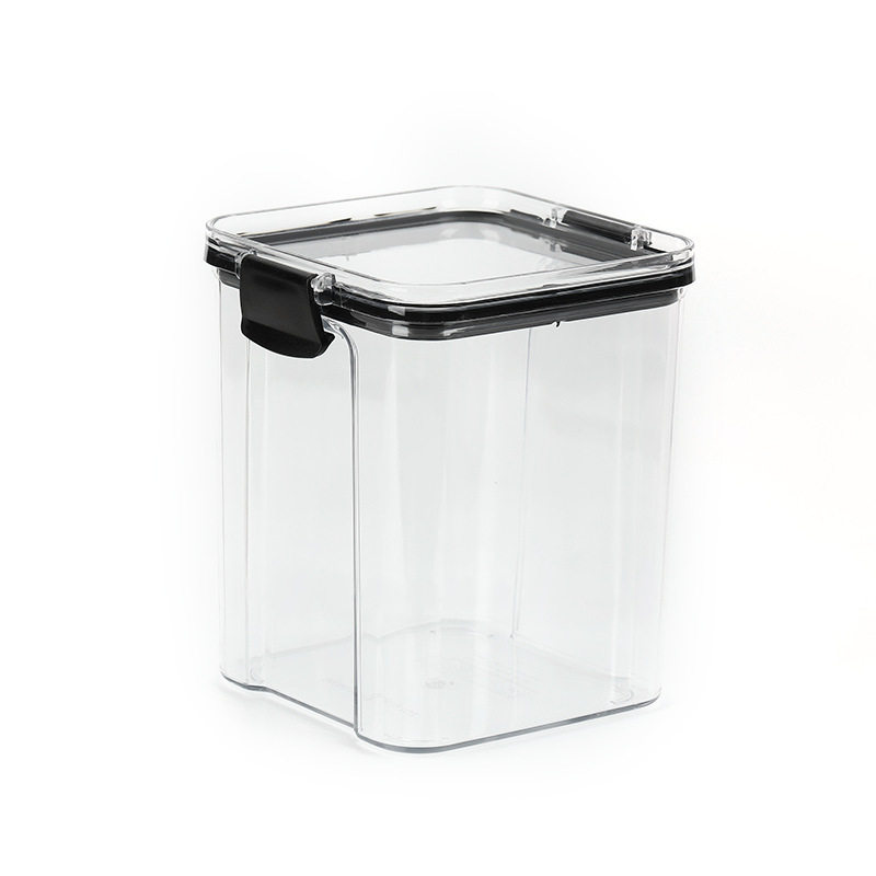 Food Grade Transparent Plastic Sealed Storage Box Square Thickened Storage Jar with Lid Grain Storage Jar