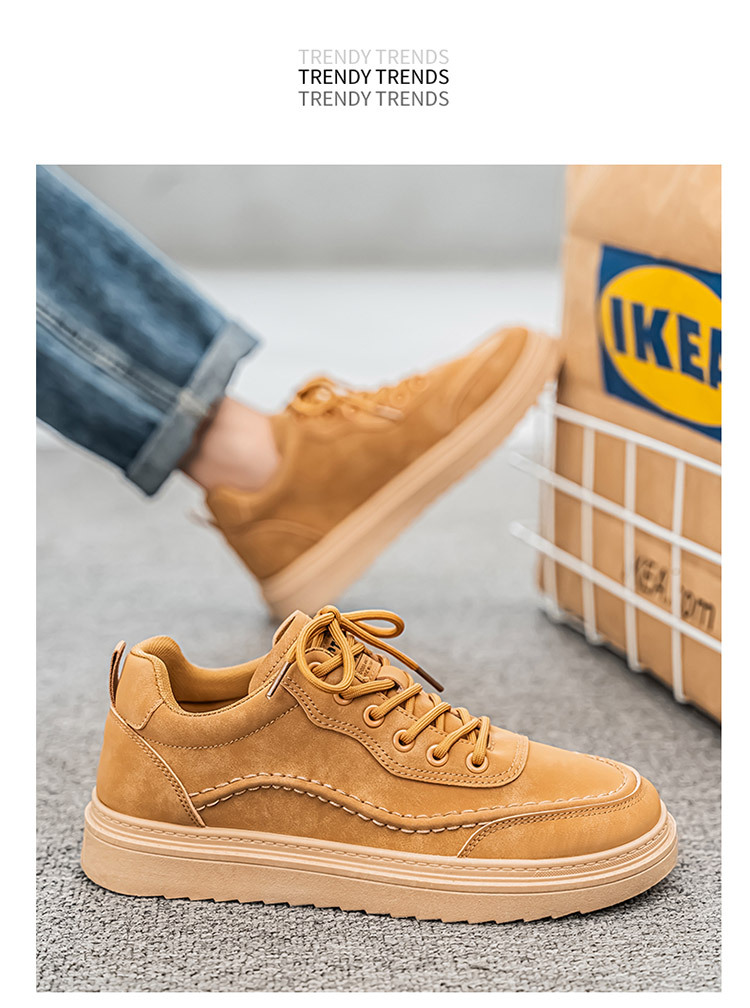 Men's Shoes 2025 Autumn New Men's Breathable Trbottomy Shoes Trbottomy Easiest for Match Thick-Soled Sports Shoes Casual Sneakers Leather Shoes 10 O1CN015pWgSH1IneVPDaoQC !!2215987860938 0 cib