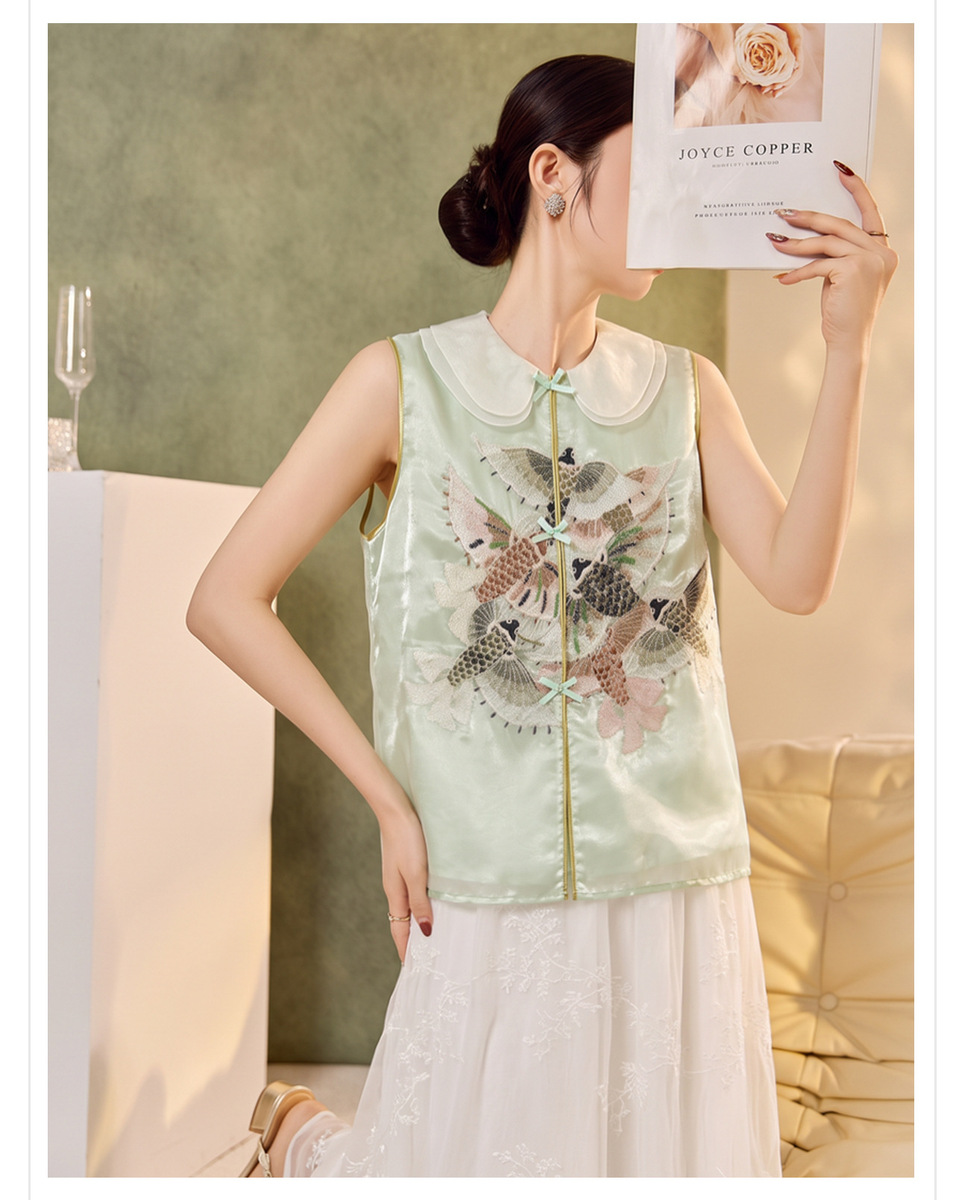 Set áo gile thêu không tay kèm chân váy xòe dài nữ — Chân váy thêu (giao hàng trong 7 ngày), Chân váy thêu (giao hàng trong ngày), Áo gile thêu hạt (giao hàng trong 7 ngày), Áo gile thêu hạt (giao hàng trong ngày)