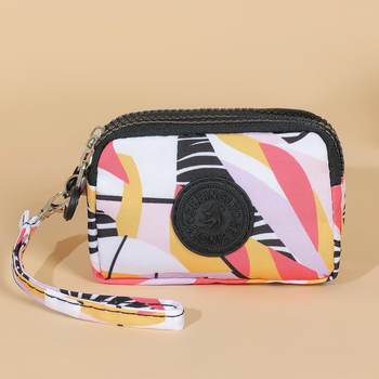 Factory Direct Sales Foreign Trade Coin Purse Color Cross-Border Gift Waterproof Key Bag Nylon Zipper Coin Purse Wholesale