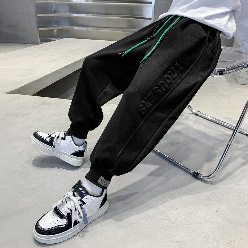 Thick Kids' Pants, Winter Fleece-lined Warm Boys' Trousers, Home Casual Pants