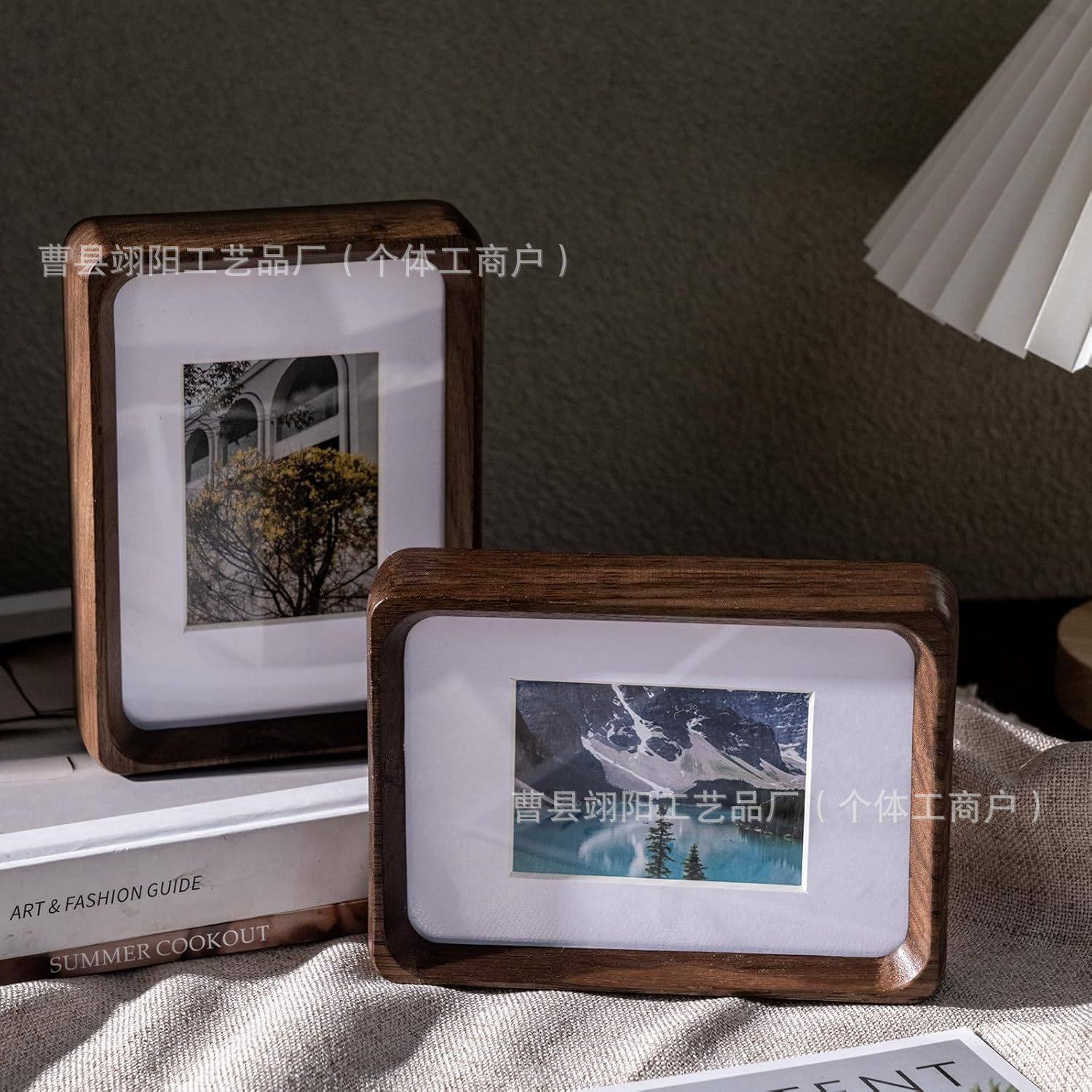 Cross-Border New Wooden Stereo Photo Frame Simple Creative Desktop Photo Frame Table 3-Inch 6inch 7inch Desktop Photo Frame