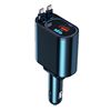 New car charger super fast charge one drag four telescopic line car cigarette lighter pd fast charge conversion plug