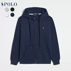 2024 Fleece Hoodie Jacket Cross-Border Men's Zipper Fashion Sweatshirt Autumn and Winter Printed Label Men's Casual Sweatshirt
