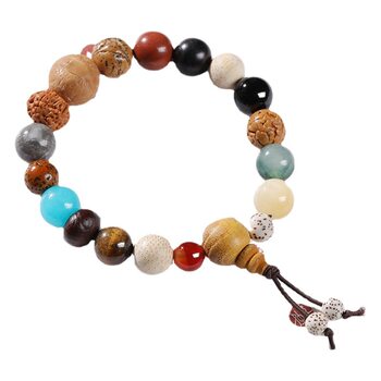 Lingyin New Eighteen Seeds Bodhi Bracelet Men's and Women's Beads Chicken Cry Eighteen Treasures 18 Seeds Bracelet Manufacturers