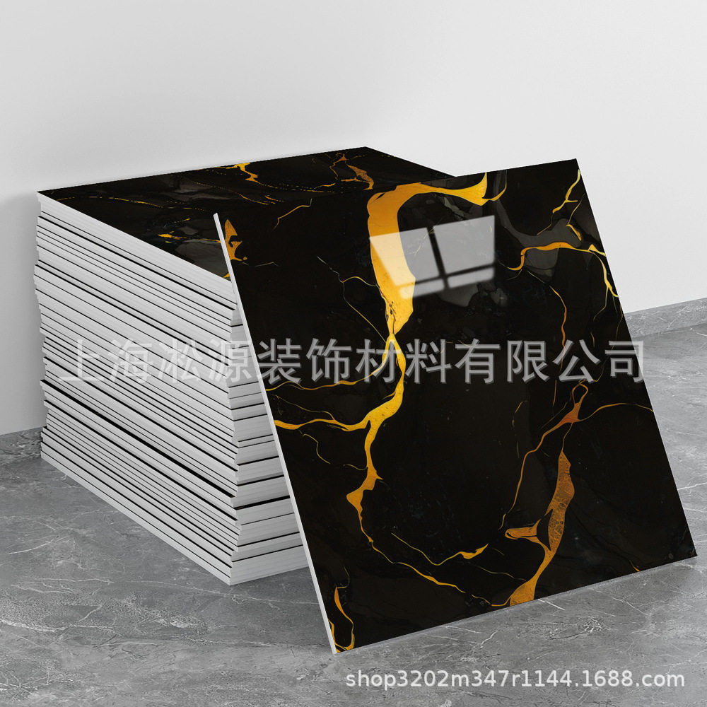 外贸跨境热销大理石仿瓷砖墙贴自粘防水防潮背景墙面装饰墙壁纸