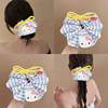 Korean Kt Cat Bow Scrunchie Hair Tie Refreshing Blue Striped Large Hair Ring Bun Hair Band