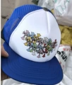 Color cross print blue
