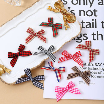 Huiya Scottish Plaid Ribbon 1cm Handmade DIY Jewelry Packaging Hair Accessories Clothing Accessories Wholesale