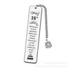 Cross-Border Popular New Stainless Steel Keychain Creative Style Gift Birthday Age Bookmark Back-To-School Season Holiday Gift