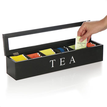 Wooden Tea Bag Storage Box Solid Wood Flip-on Tea Room Coffee Capsule Storage Box Watch Jewelry Compartment Wooden Box