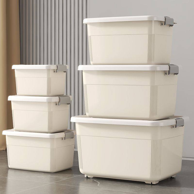 Plastic Storage Box Cream Style Large Capacity Special for Everyone Student Books Clothes Quilts Household Storage Box Wholesale