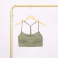 Moss green y-shaped vest