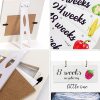 Cross-Border Ultrasonic Wooden Photo Frame with 17 Reversible Wooden Fruit Number Tags for Birth Countdown for Newborns