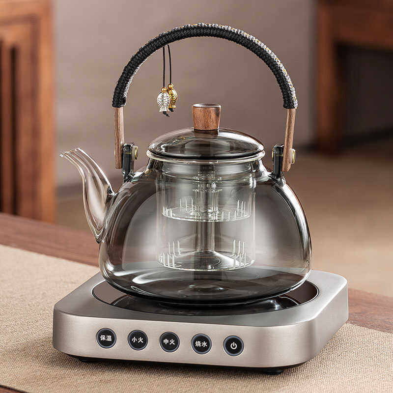 Glass Boiling Teapot Household Health Pot Tea-making Heat-resistant Glass Cooking Integrated Teapot Electric Ceramic Stove Kettle suit
