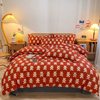 Ins Style Thickened Cotton Sanding Four-piece Set Student Bed Sheet Three-piece Set Autumn and Winter 100 Cotton Quilt Cover Four-piece Set