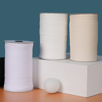 Clothing Accessories White Bleached Cotton Black (Dyed) Plain Trademark with Plain Clothing Webbing Manufacturer Supply