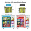 New Kitchen Freezer Storage Basket Adjustable Size Refrigerator Food Storage Basket Partition Basket Classification Storage Basket