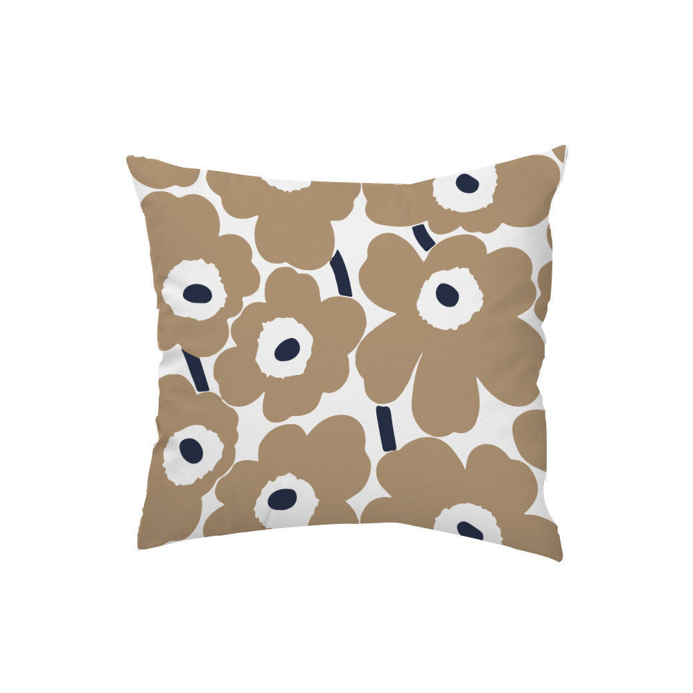 Finnish Poppy Sun Flower Pillow Case Plush Digital Printing Logo Pillow Ins Style Bedside Sofa Backrest